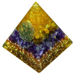 Pyramide Orgonite Cristal Améthyste Citrine – Badalana