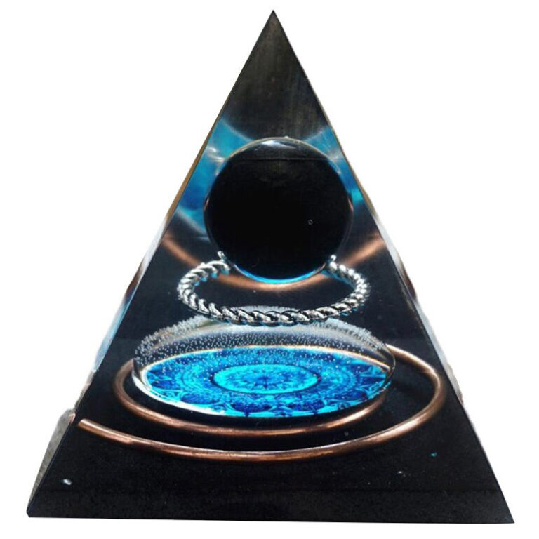 Pyramide Obsidienne Cristal Naturel – Générateur Énergie Positive Et Protection Chakra 60 Mm